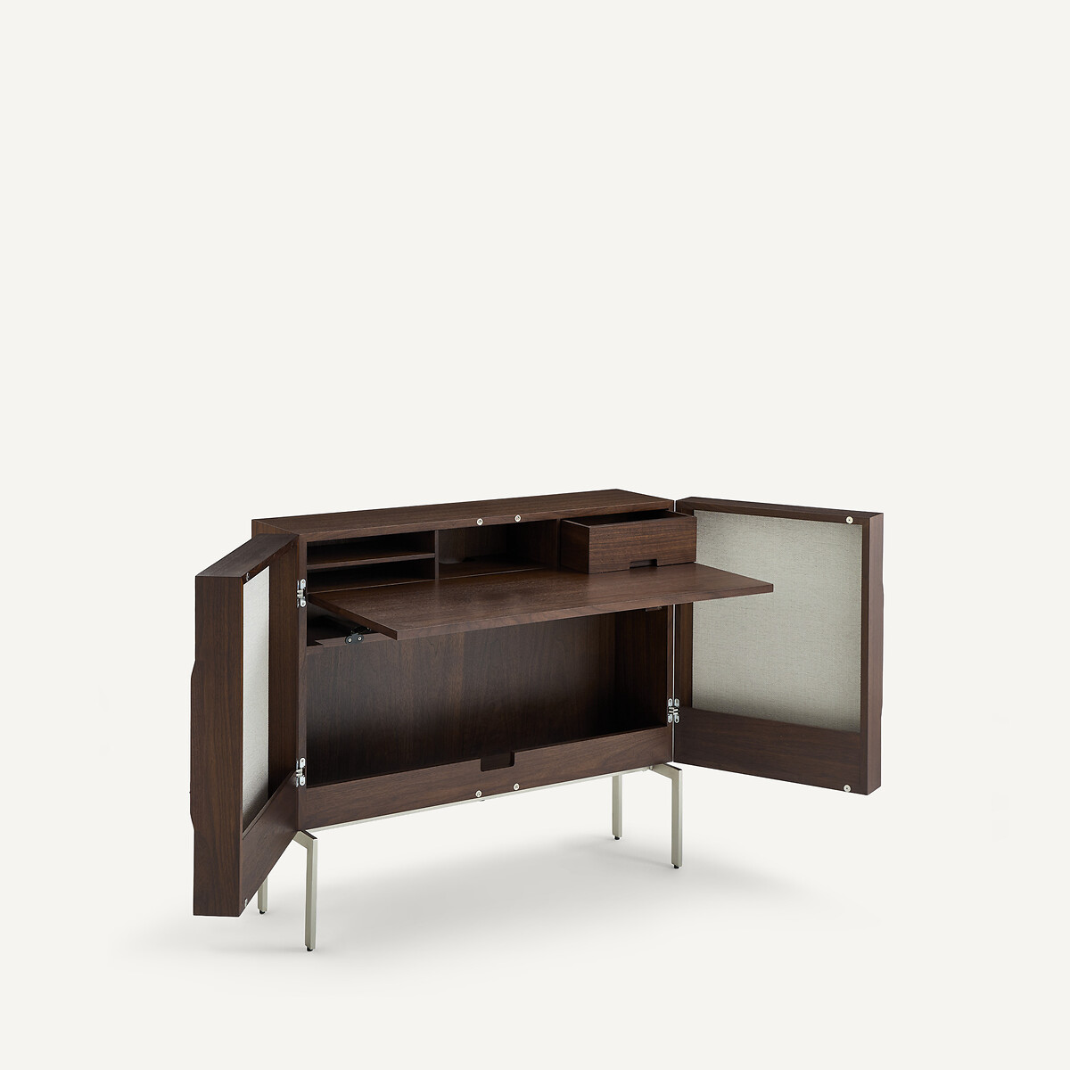 Bureau armoire bas, en plaqué noyer, OMID noyer, AM.PM