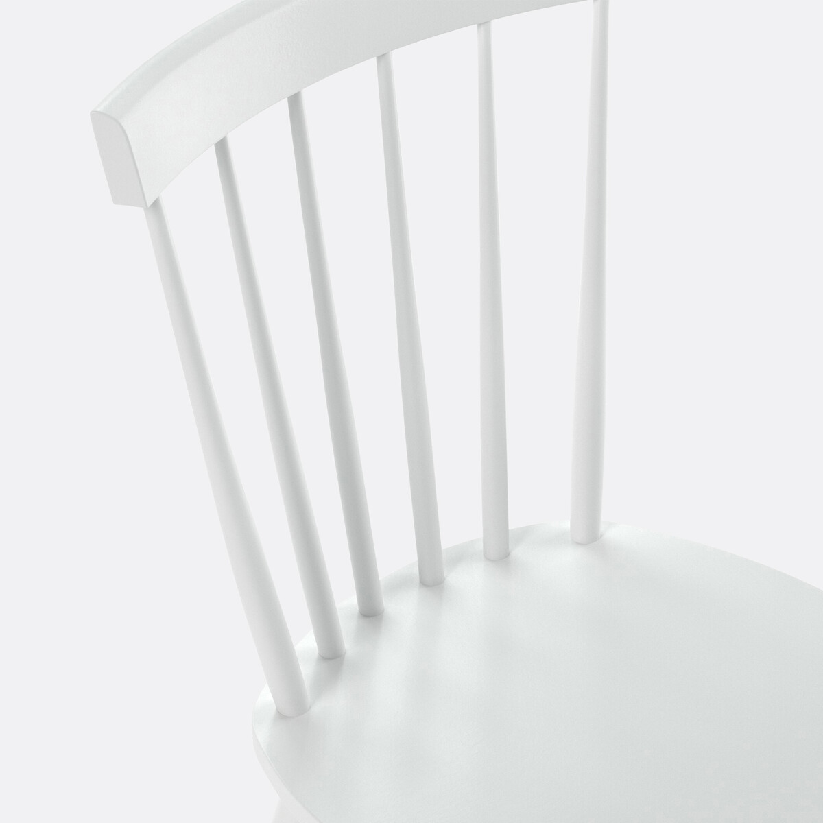 Lot de 2 chaises à barreaux hévéa massif, Jyko blanc, LA REDOUTE INTERIEURS
