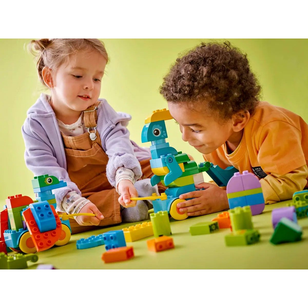 LEGO DUPLO - Dinosaures sur Roues 3-en-1 - Set de Construction Créatif pour Tout-Petits couleur unique, LEGO