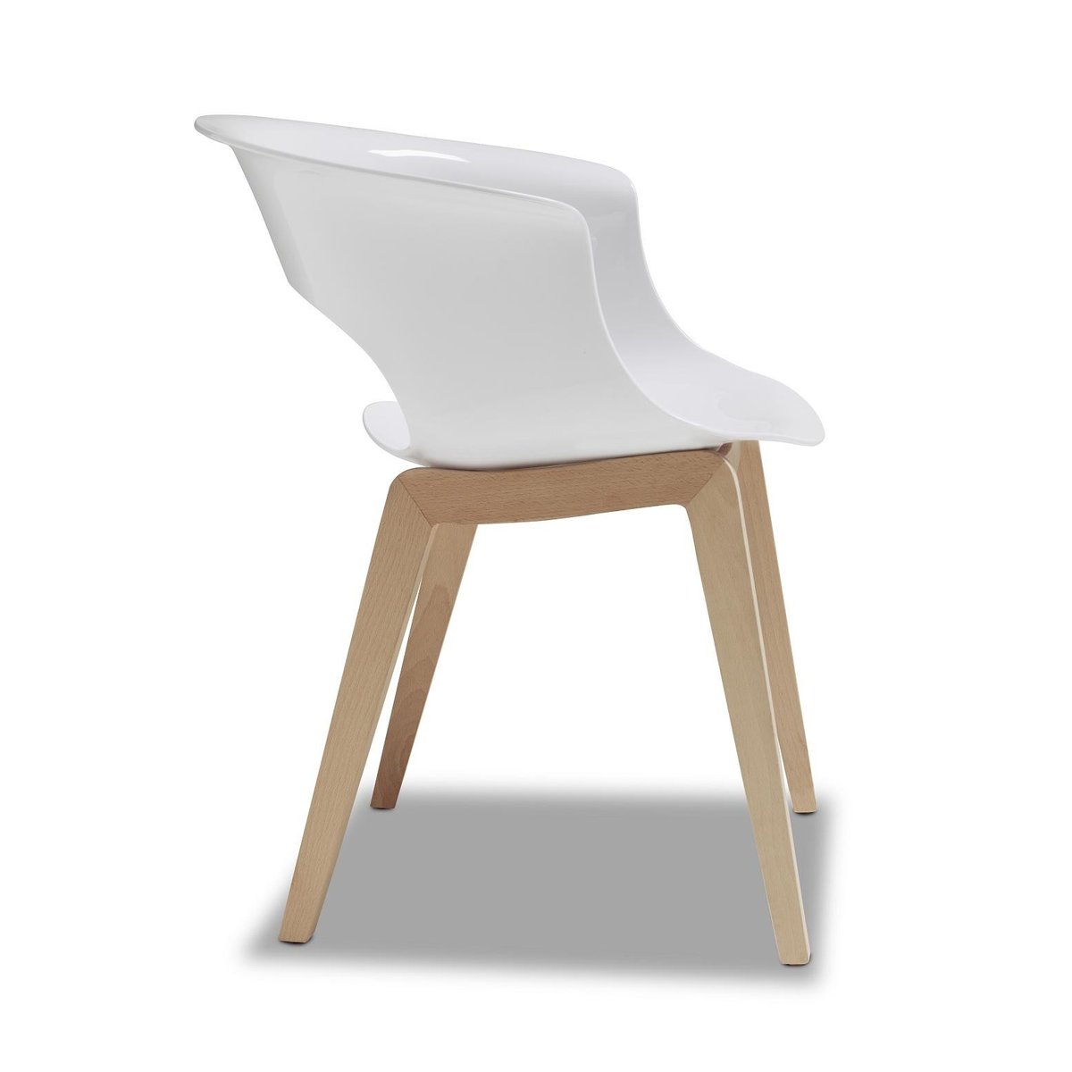 Chaise design en bois, NATURAL MISS B blanc, SCAB DESIGN