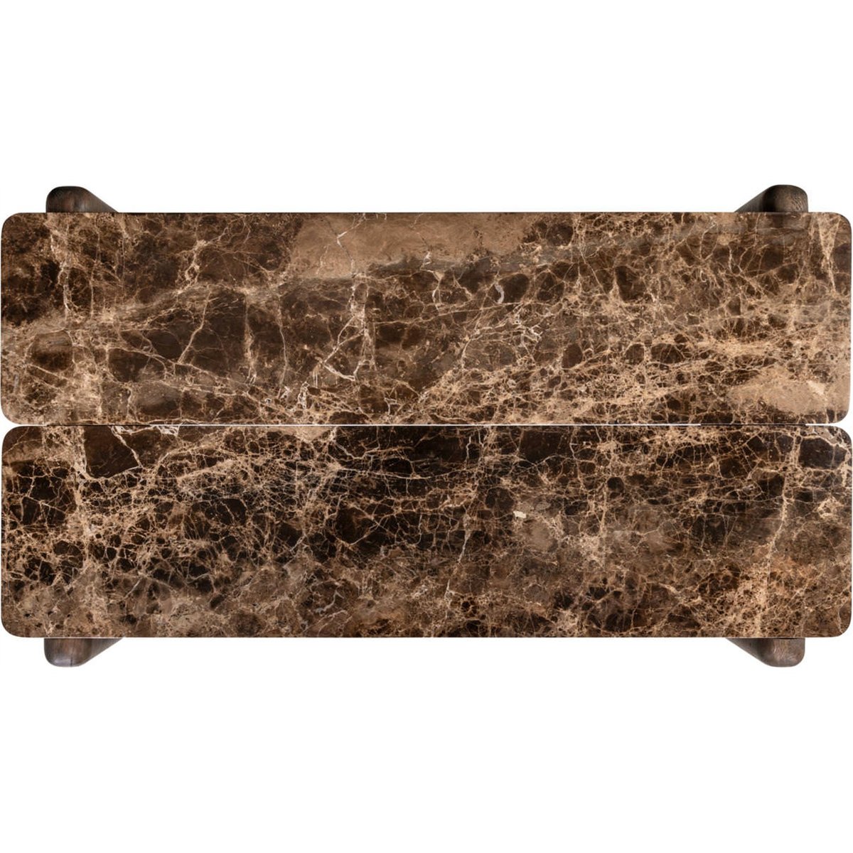 Table basse en marbre brun foncé, RECOLLECTION