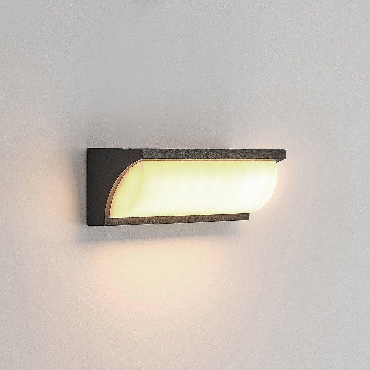 Applique extérieure en aluminium moderneLED anthracite, blanc satiné, LUCANDE