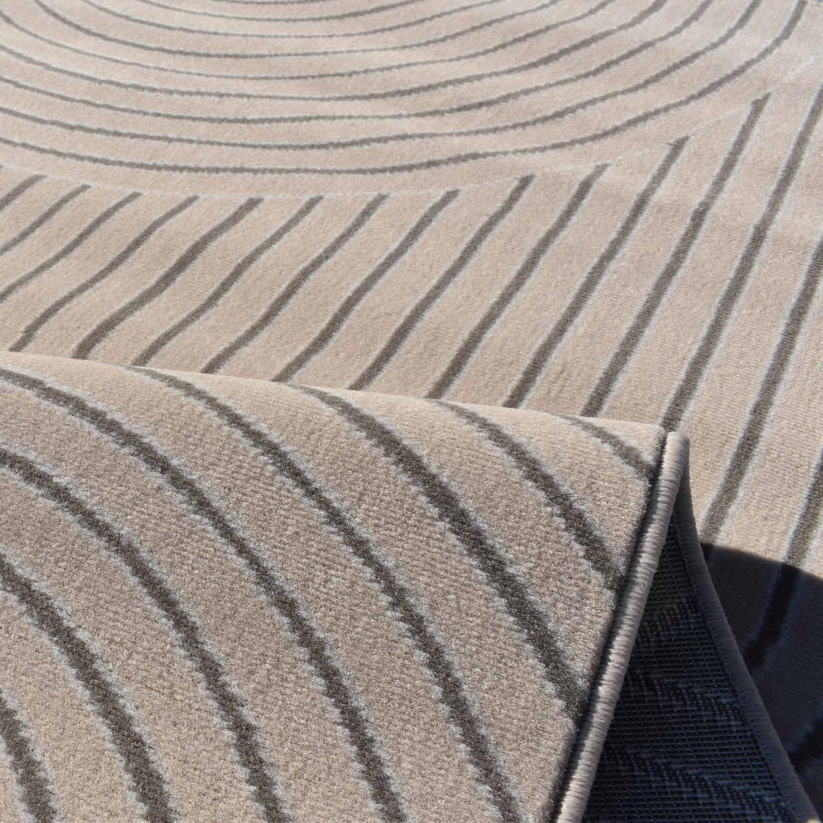 Tapis salon LYN1 TINCIA, tapis ton sur ton moderne et contemporain beige, noir, UN AMOUR DE TAPIS