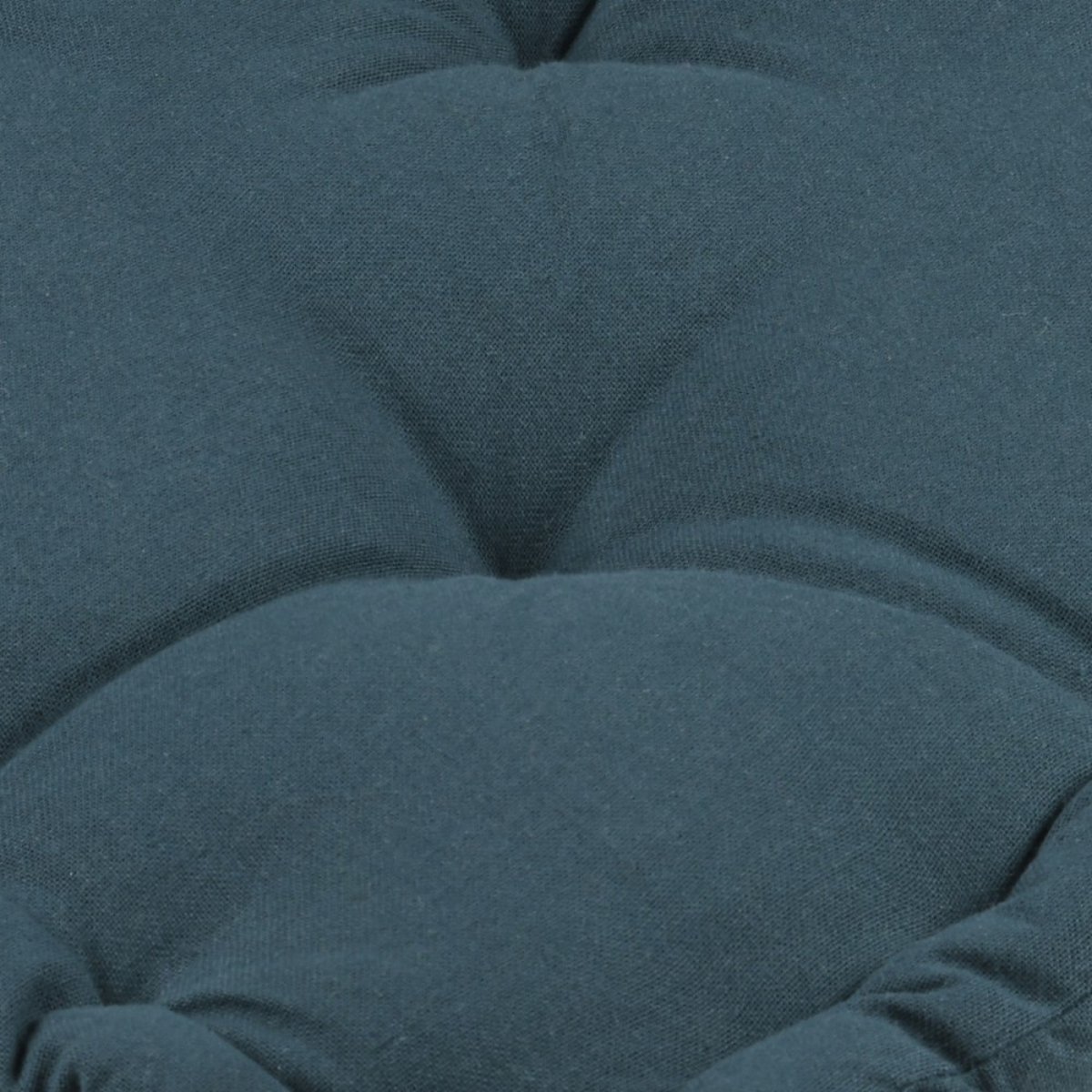 Coussin de sol 45x45x10 Duo cobalt lin 100% coton bleu, DECORATIE