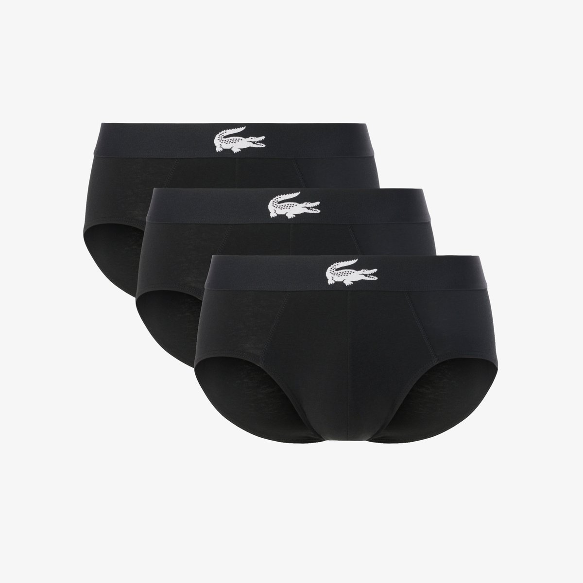 Lot de 3 slips jersey stretch noir-031, LACOSTE