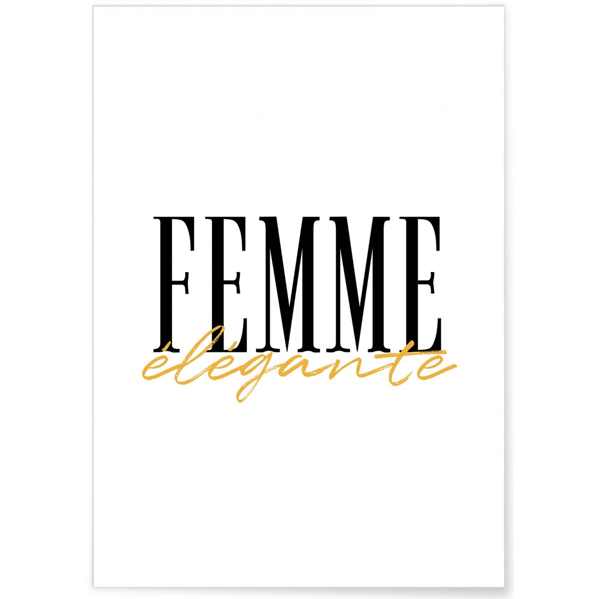 Affiche Femme élégante blanc, L'AFFICHERIE