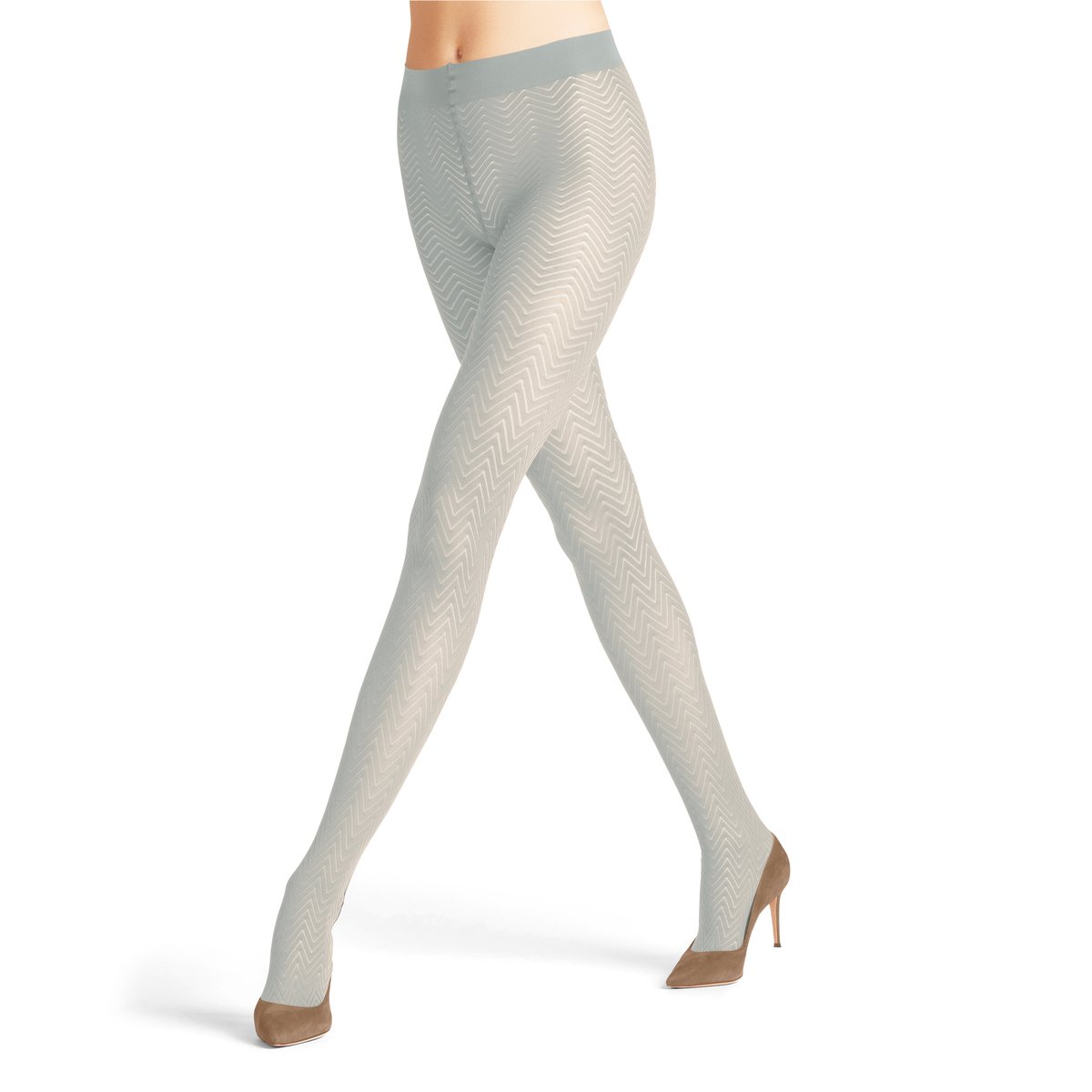 Collant Chevron 50 Semi-opaque silver (3462), FALKE
