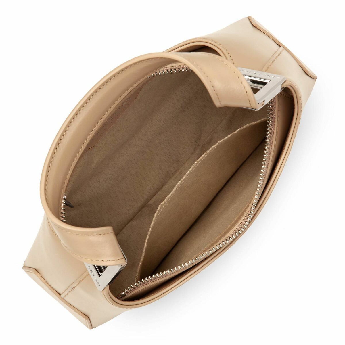 Sac zippé cuir SUAVE ACE beige foncé, LANCASTER