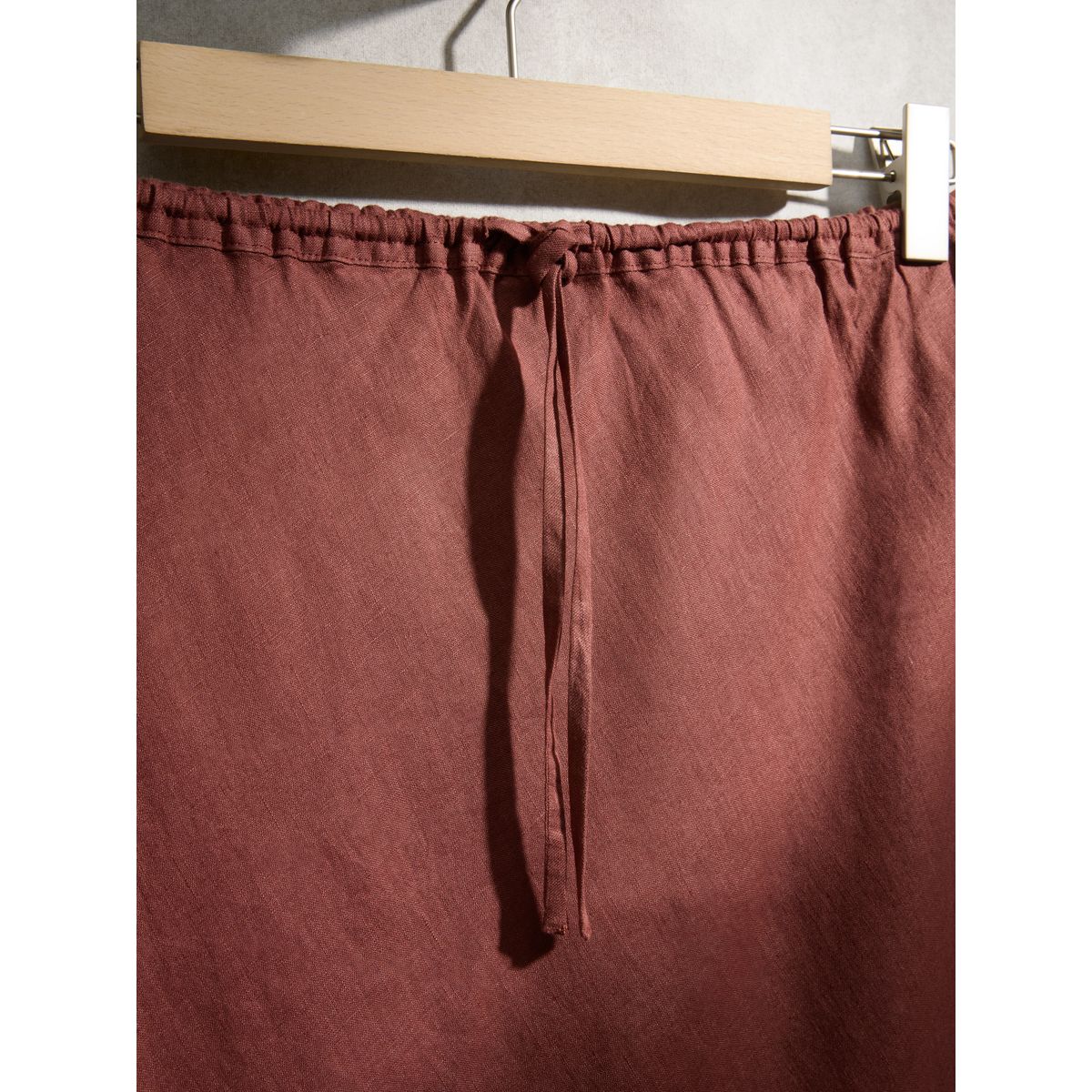Jupe empire lin n. premium marron rouille, NEXT