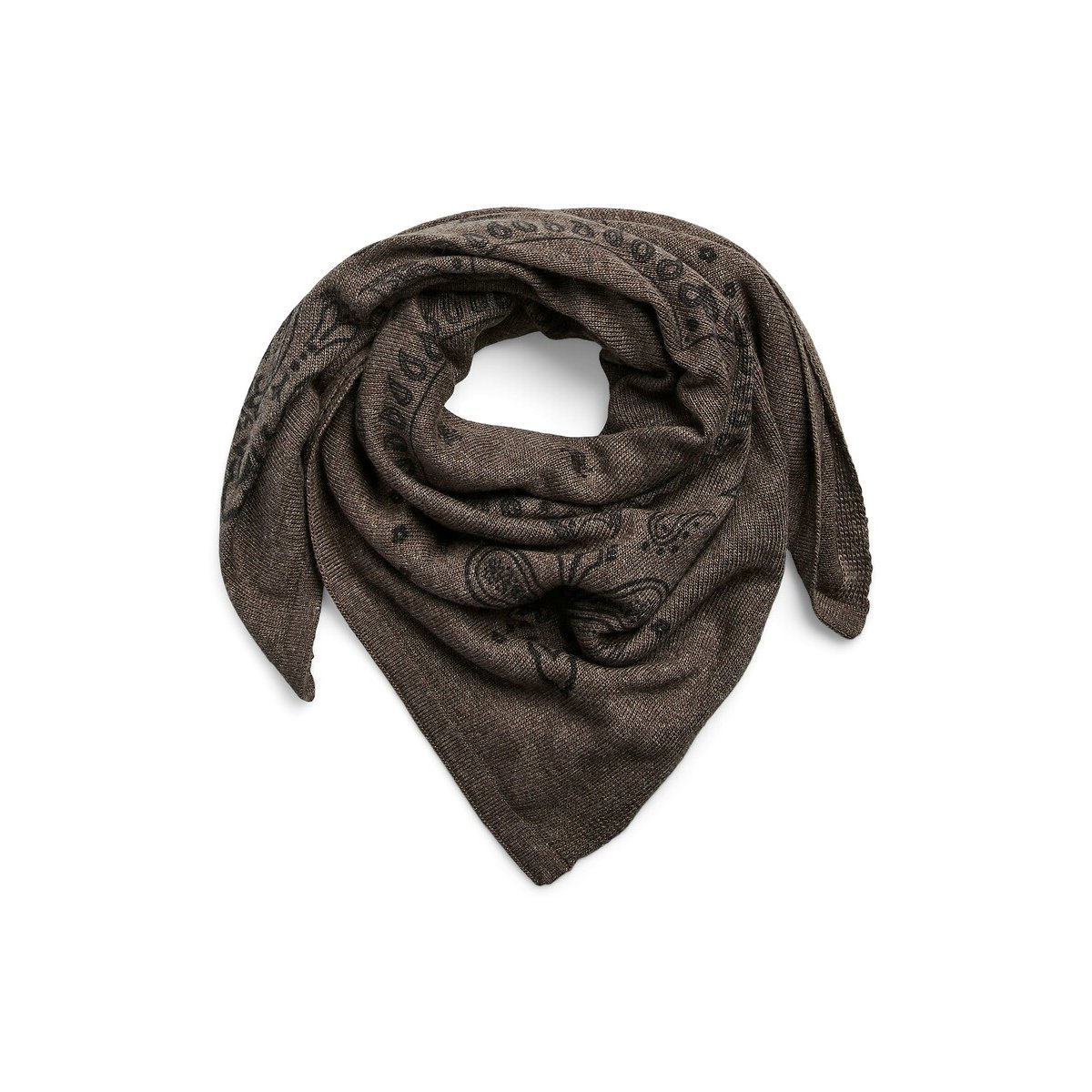 Piccola sciarpa effetto lanoso, NOVIS marrone scuro, PIECES