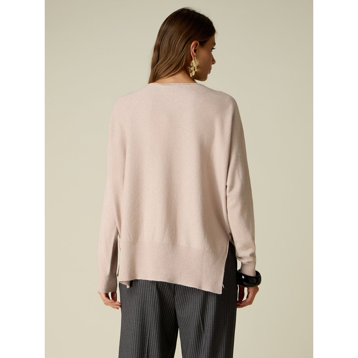 Pull à encolure bateau rose, OLTRE