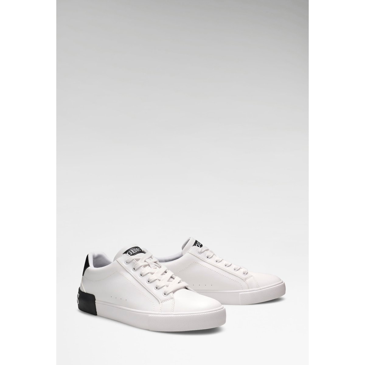 Baskets Pancho En Cuir Synthétique blanc, GUESS