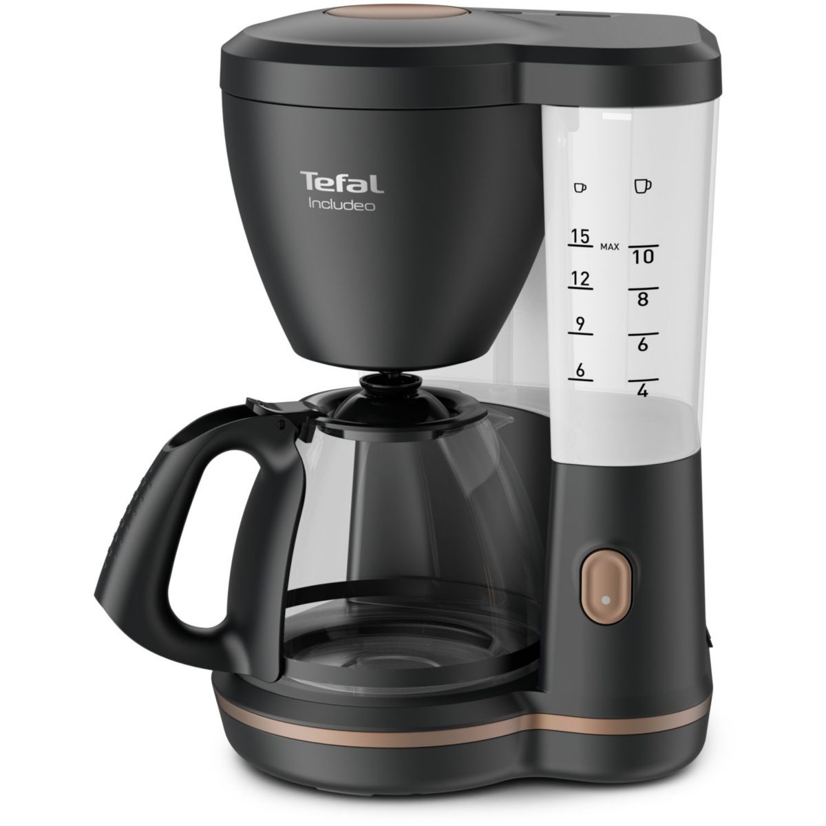Cafetière filtre CM533811 INCLUDEO noir, TEFAL