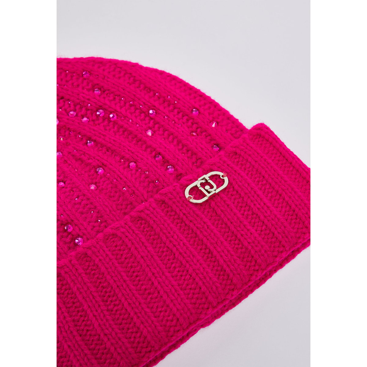 Chapeau en Maille avec Strass rose vif, LIU JO