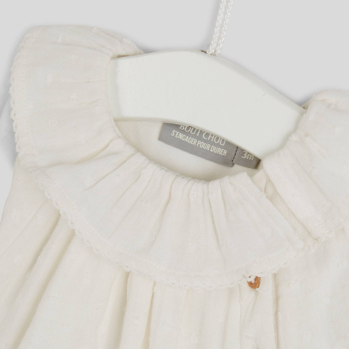 Body 2-en-1 uni en coton naturel, BOUT'CHOU