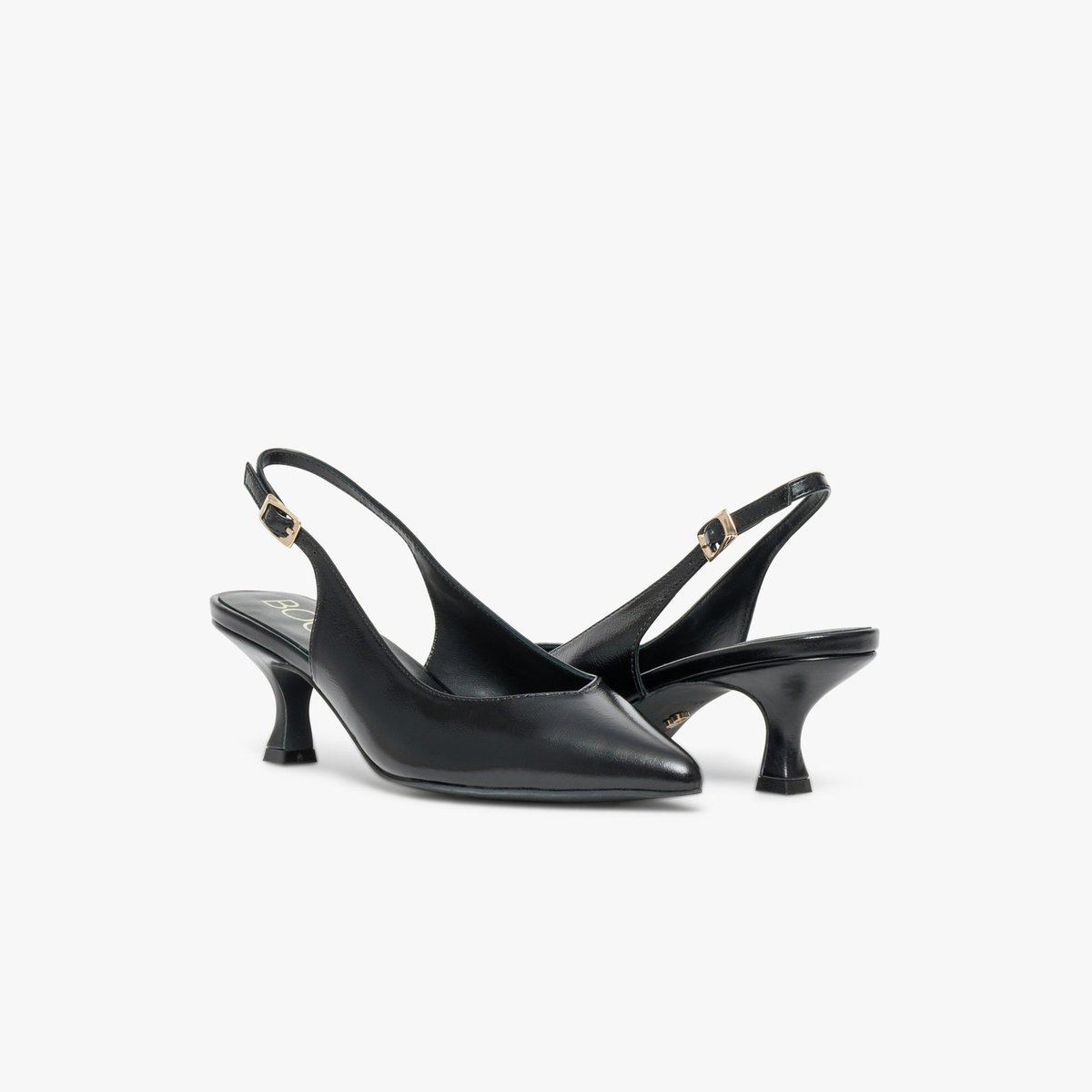 Escarpin en cuir DELIA noir, BOCAGE