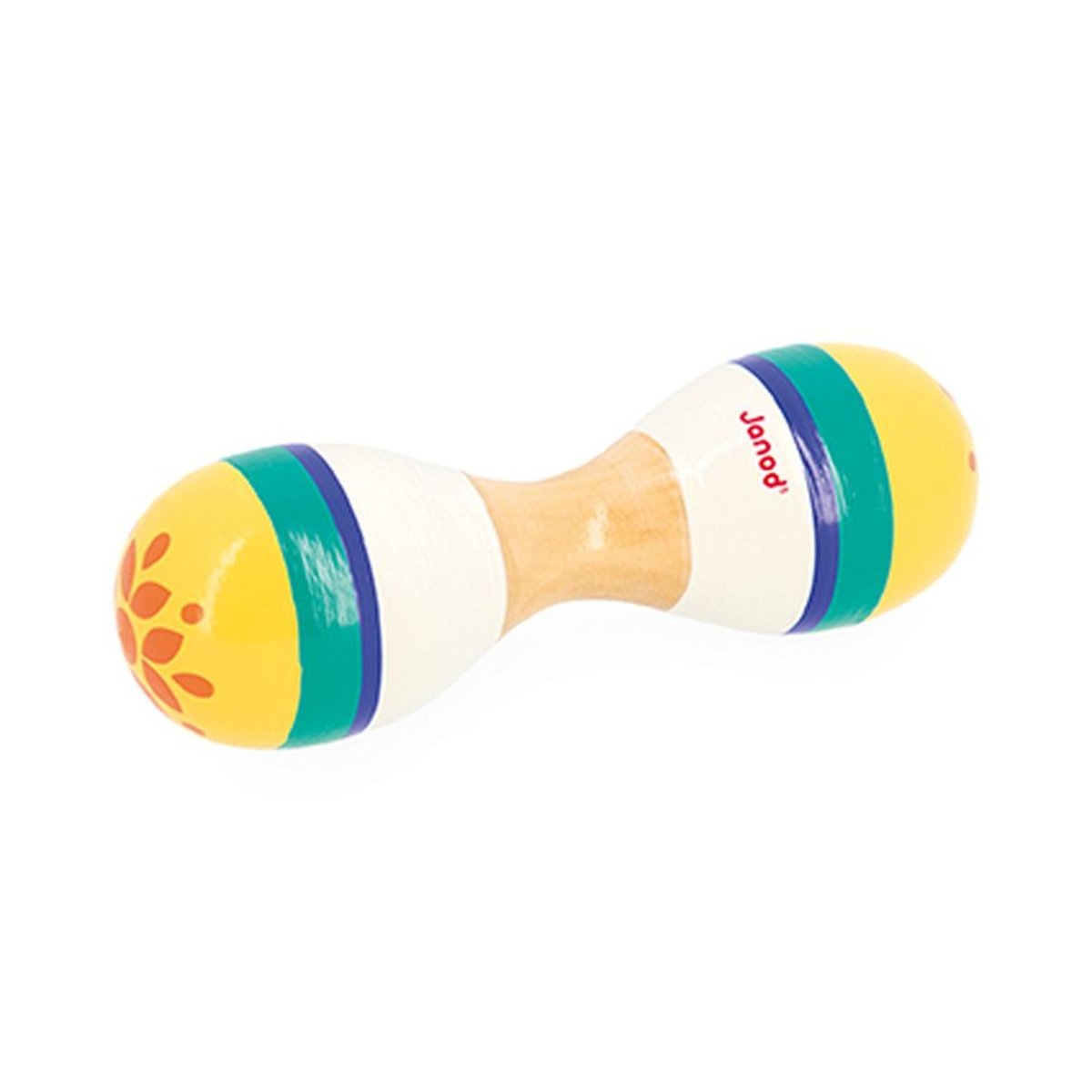 Gamme gioia - double maracas en bois - eveil musical - jouet d'imitation couleur unique, JANOD