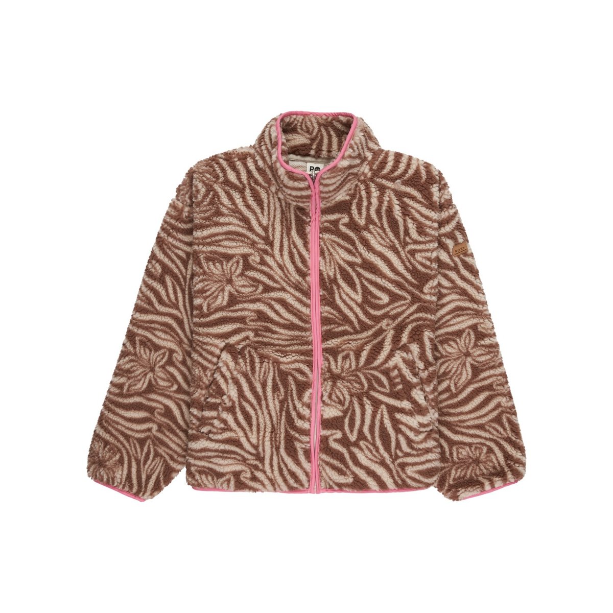 Polaire à zip LIKE ELECTRICITY. beige parchment animal floral big, ROXY
