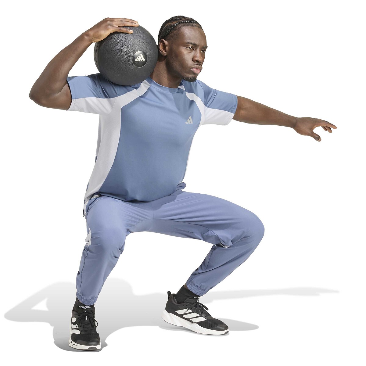 Trainingsshirt met korte mouwen, INTENSITY blauw/grijs, adidas Performance