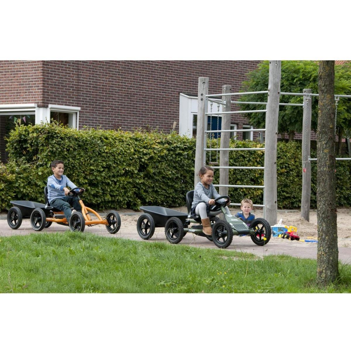 Remorque Trailer L pour kart à pédales Buddy noir, BERG TOYS