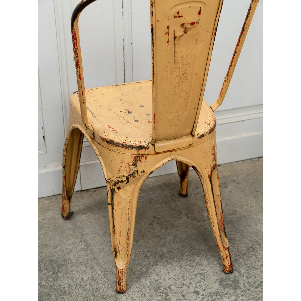 Lot de 3 chaises Tolix orange pastel Alma N°1698 - Bon état orange, DEBONGOUT