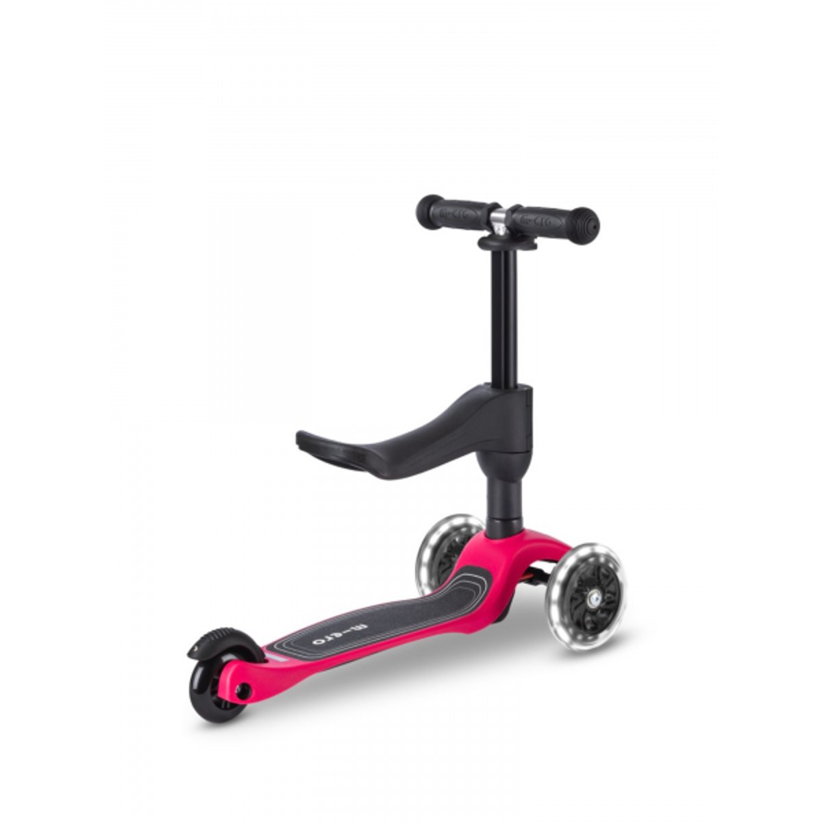 Mini Micro 3en1 Lite LED - rose framboise, MICRO MOBILITY
