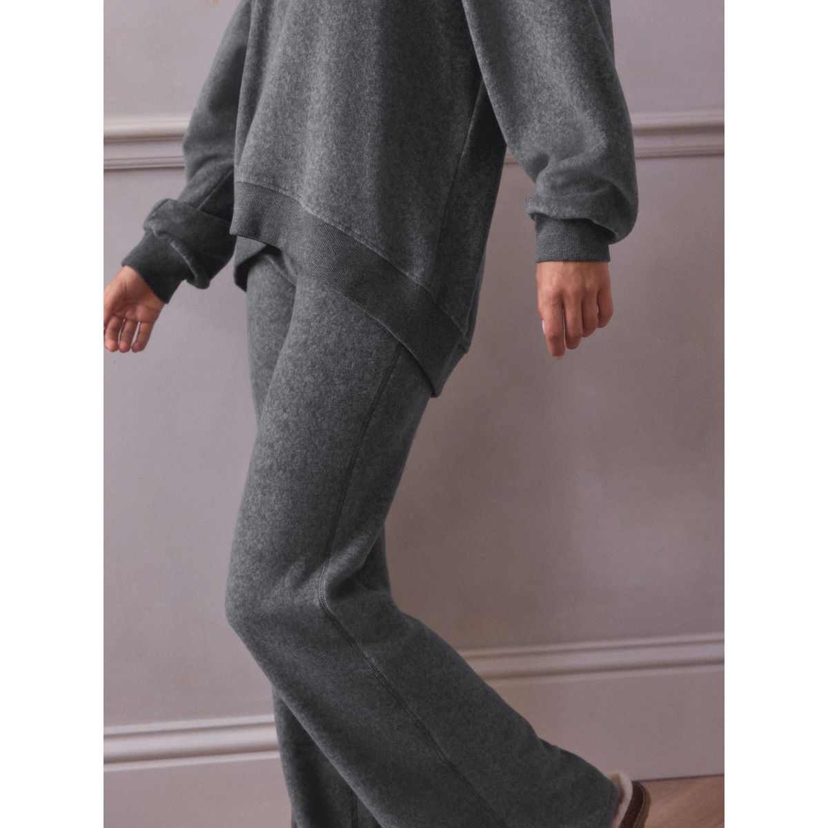 Ensemble tunique et pantalon en polaire gris, NEXT
