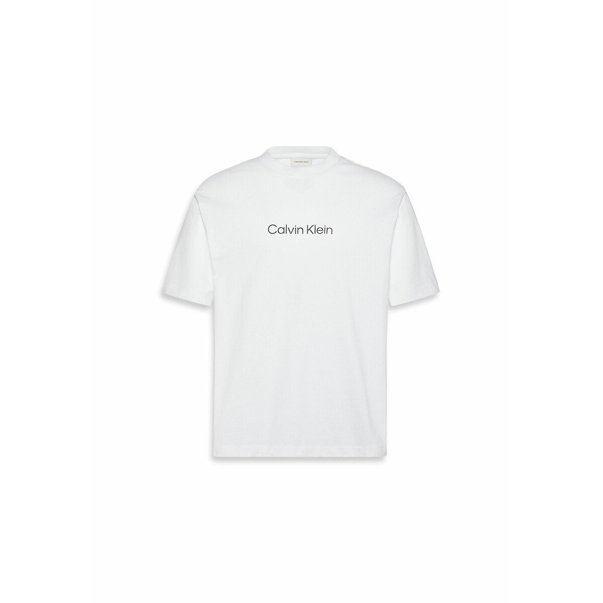 Relaxed fit T-shirt with short sleeves white, CALVIN KLEIN