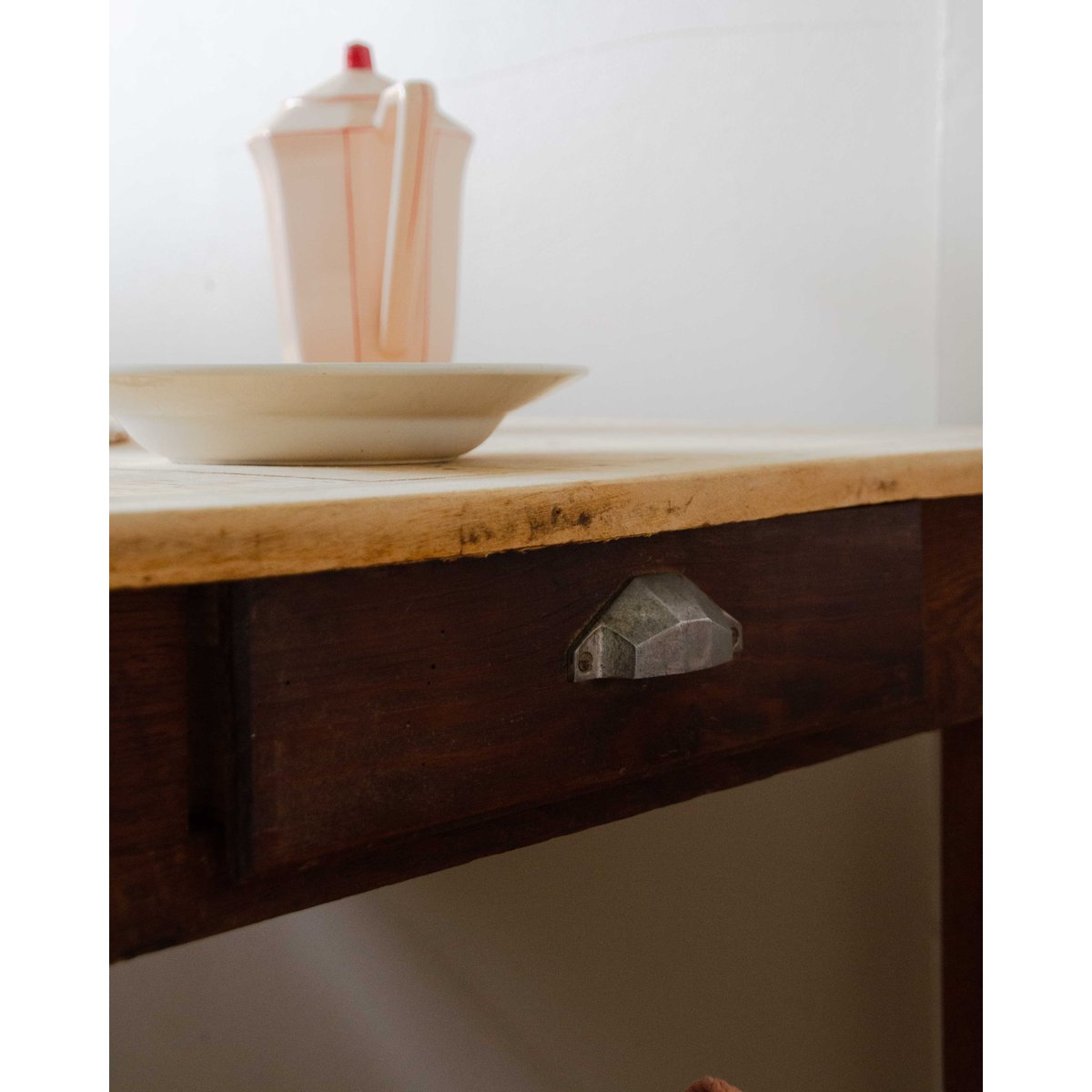 Table à manger de ferme Romy N°1412 - Bon état beige, DEBONGOUT