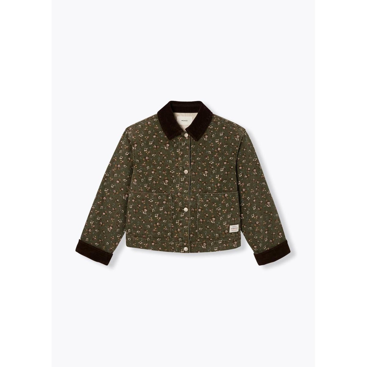 Veste workwear fleurie imprimé kaki, PROMOD