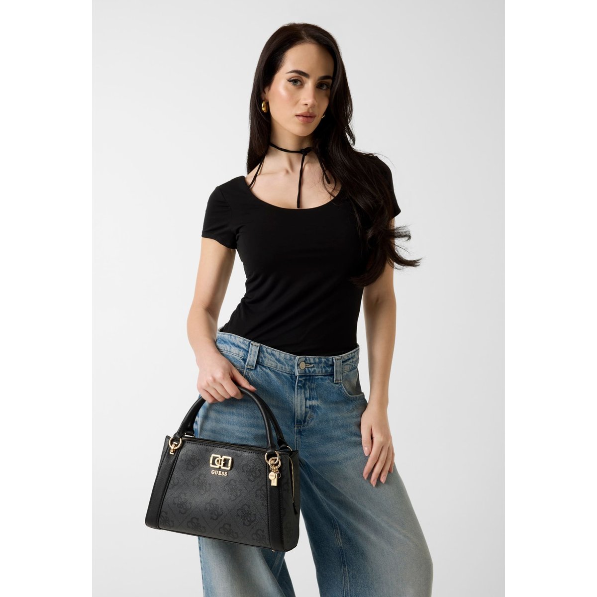 Sac À Main Logo Karnilla noir multi, GUESS