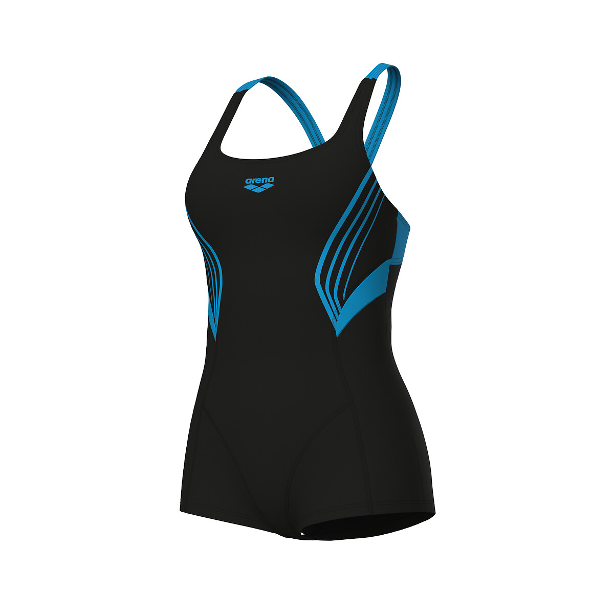 Combishort piscine Maxfit éco Arena W Kaori noir/turquoise, ARENA