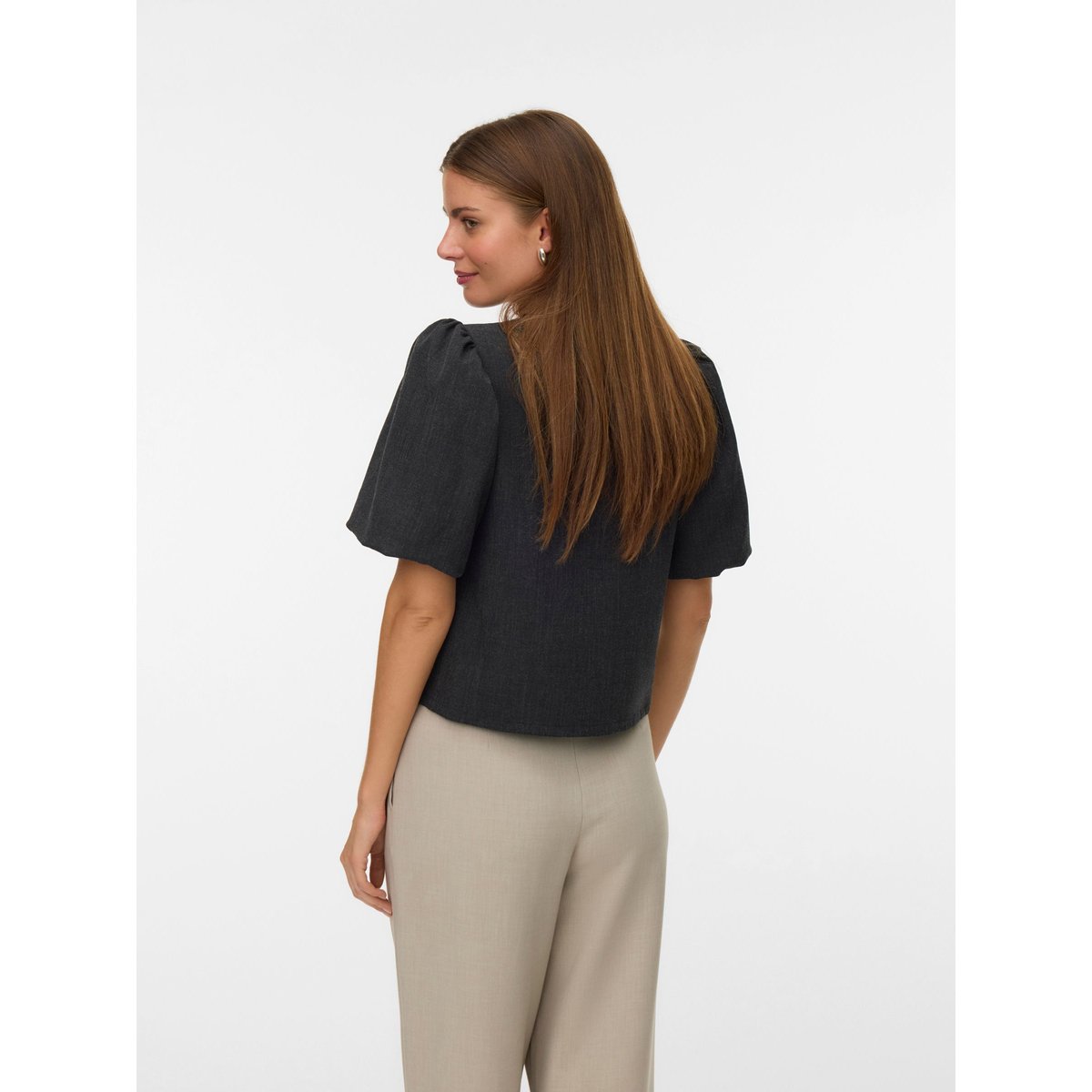 Chemise dark grey melange, VERO MODA