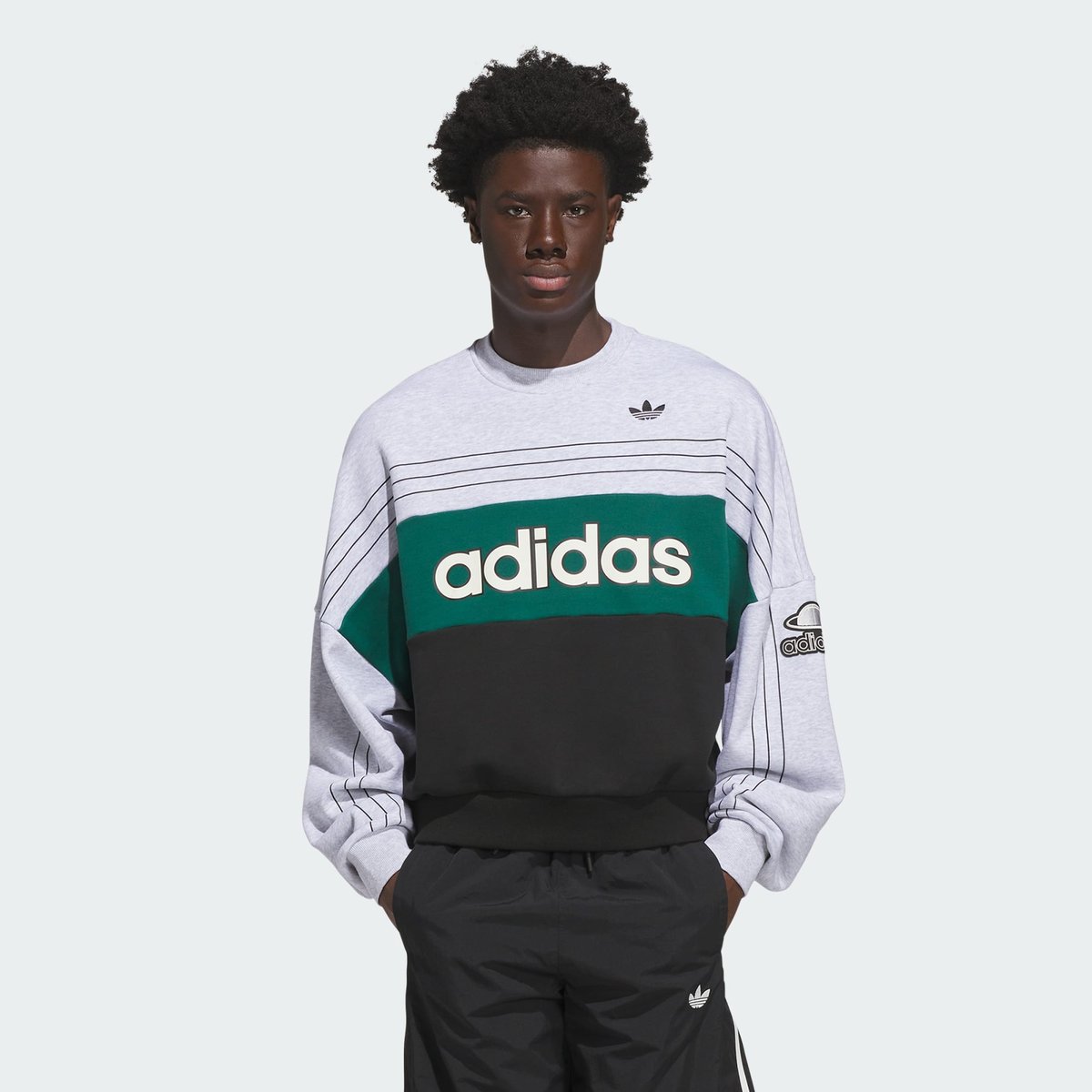 Sweat-Shirt Ras-Du-Cou Originals Varsity Sweat-Shirt Ras-Du-Cou Originals Varsity light grey heather, adidas Originals