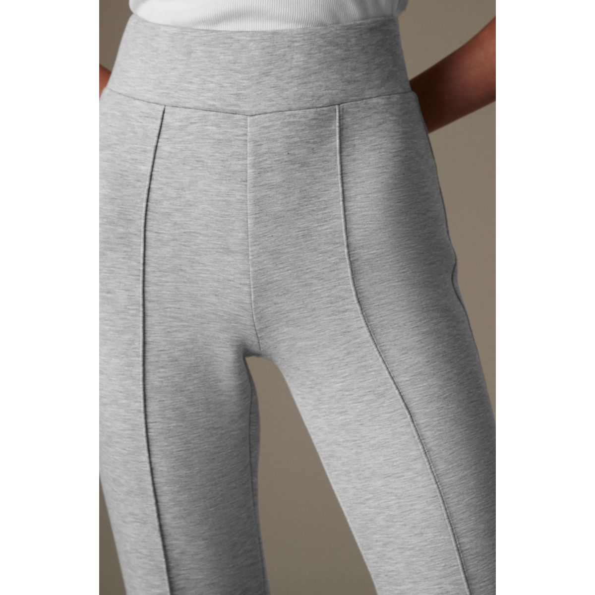 Pantalon évasé en jersey gris, NEXT