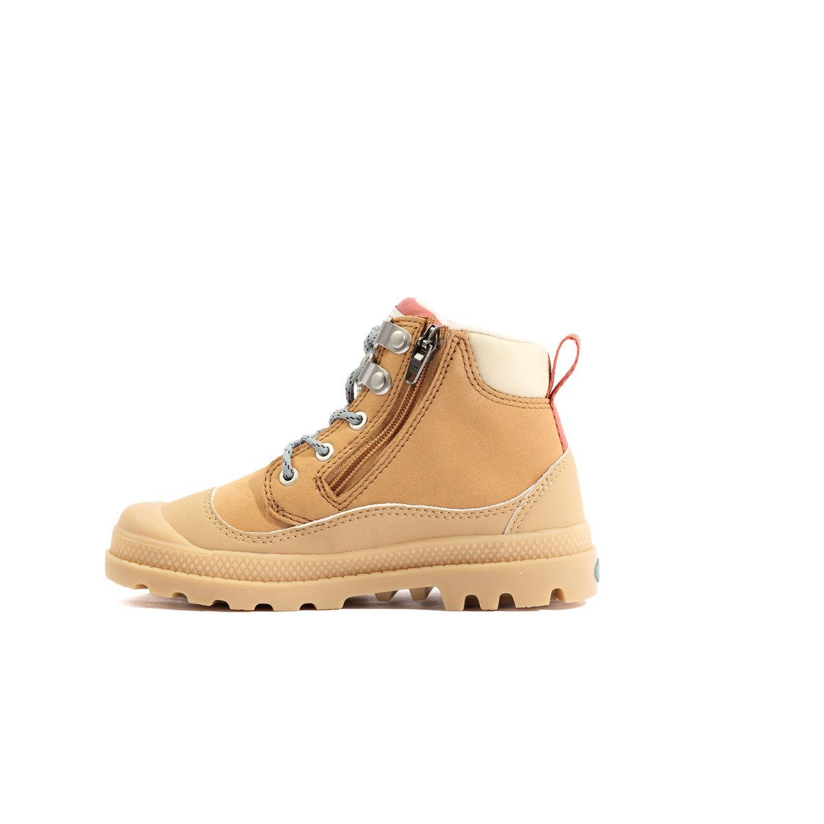 Baskets montantes en cuir Pampa Hi Cuff Hkr Wp Enfant marron, PALLADIUM
