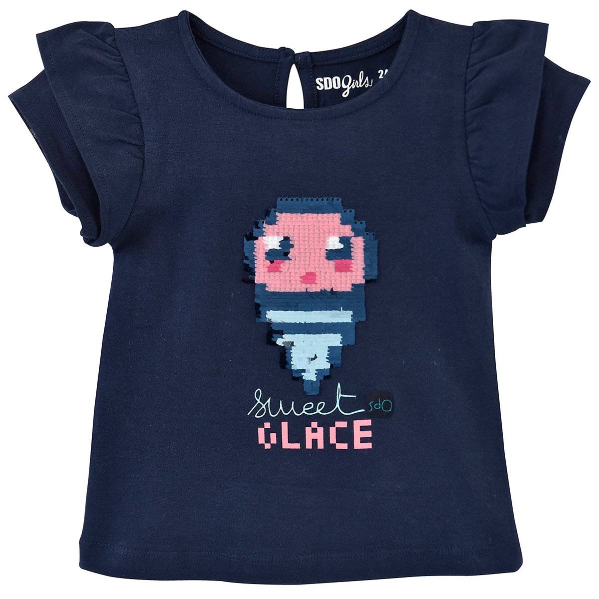 Tee-shirt april fille les grands de sucre d'orge bleu, SUCRE D'ORGE