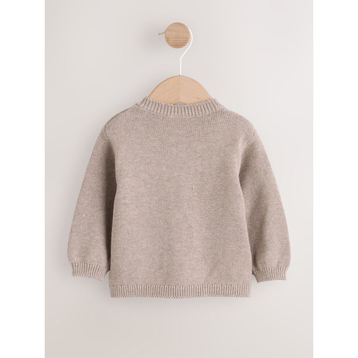Cardigan bébé en maille avec nœud marron, NEXT