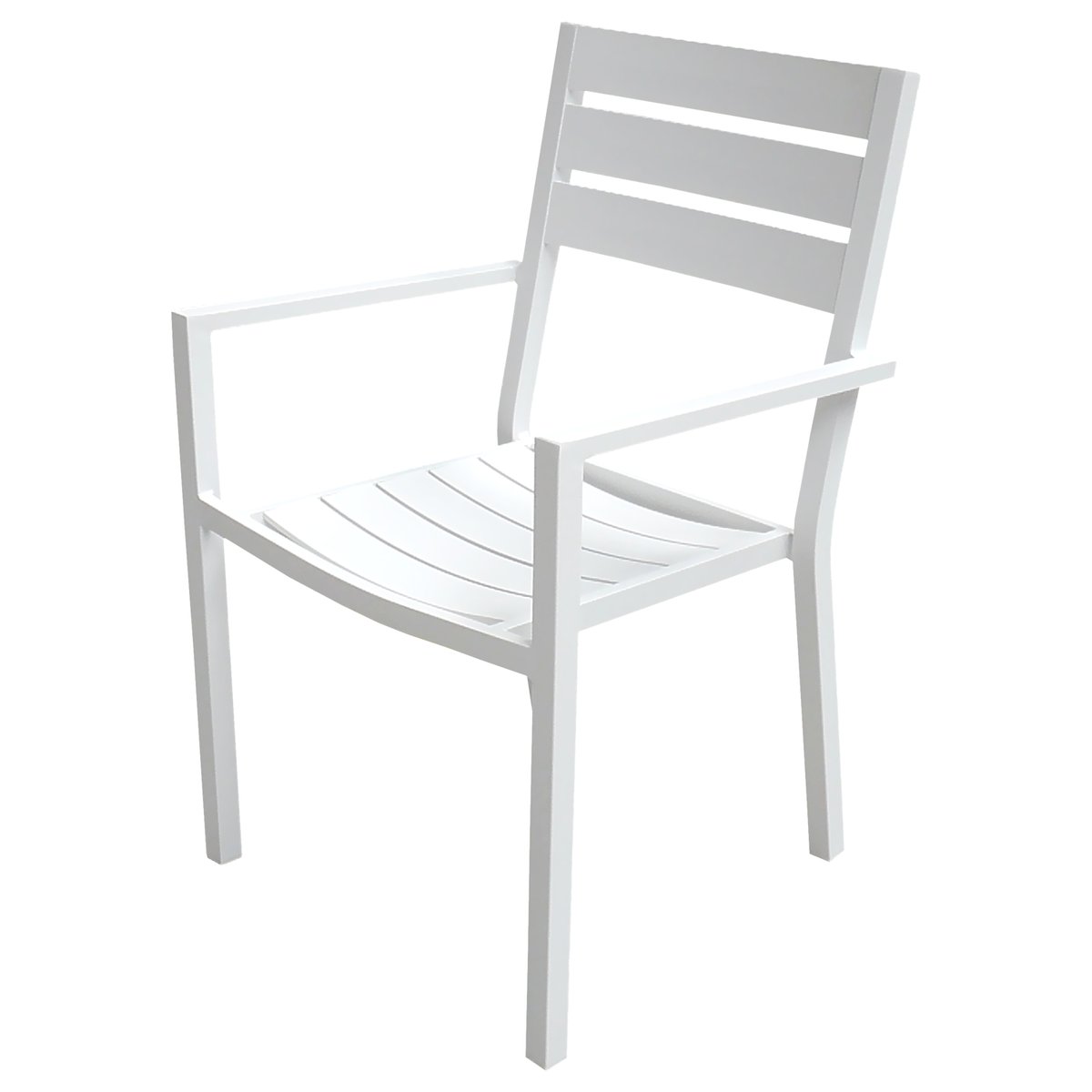 Salon de jardin, extensible, 10 pl, VENEZIA blanc, HAPPY GARDEN