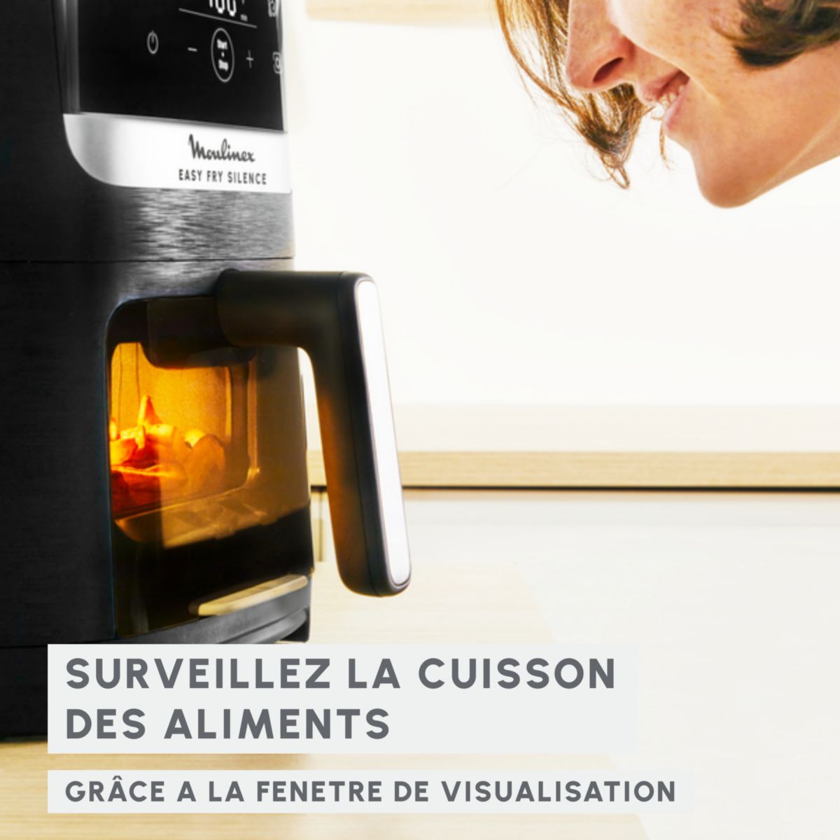 Friteuse sans huile Easy Fry Silence 5L EZ5568F0 couleur unique, MOULINEX