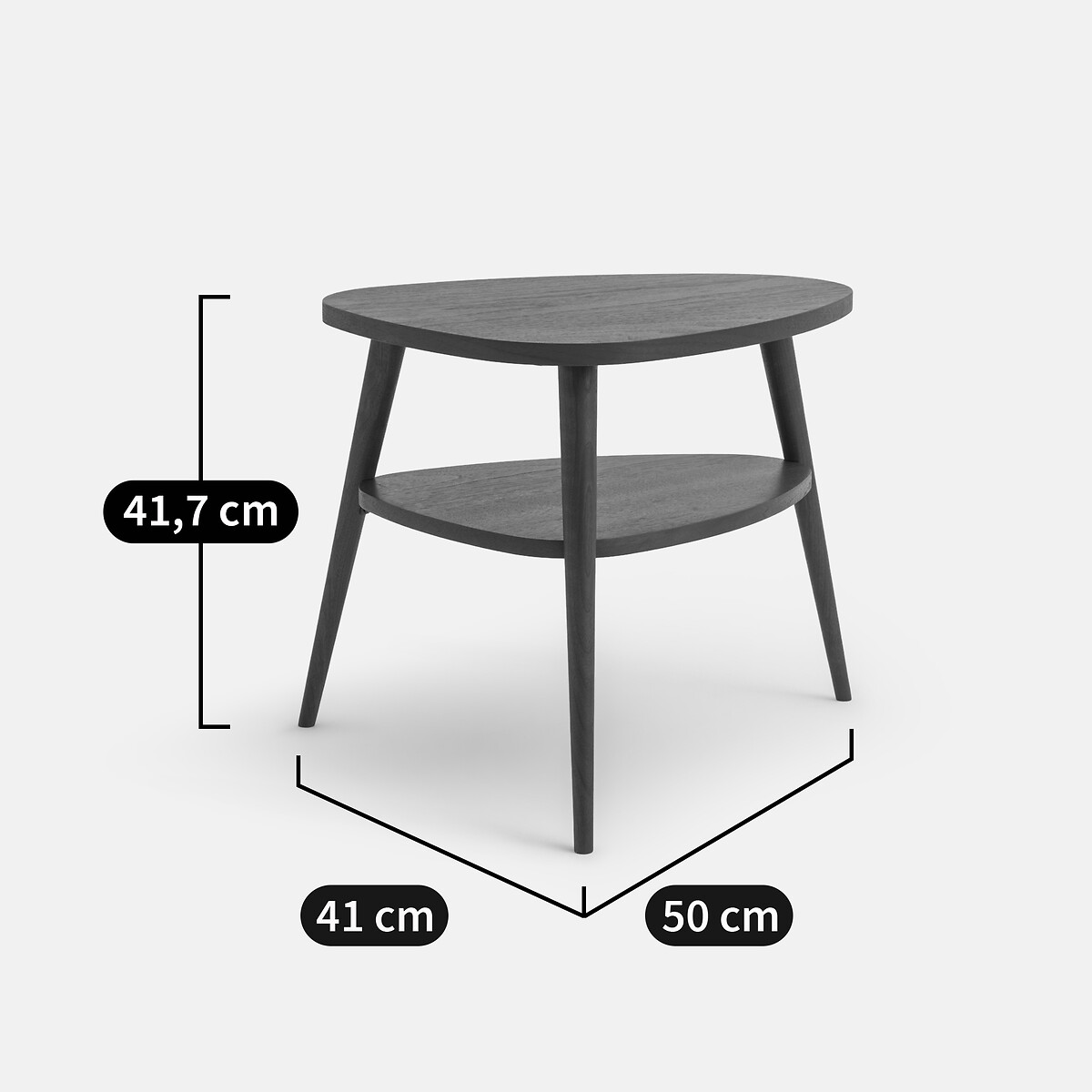 Quilda Walnut/Veneer Two-Tier Vintage Bedside Table walnut, LA REDOUTE INTERIEURS
