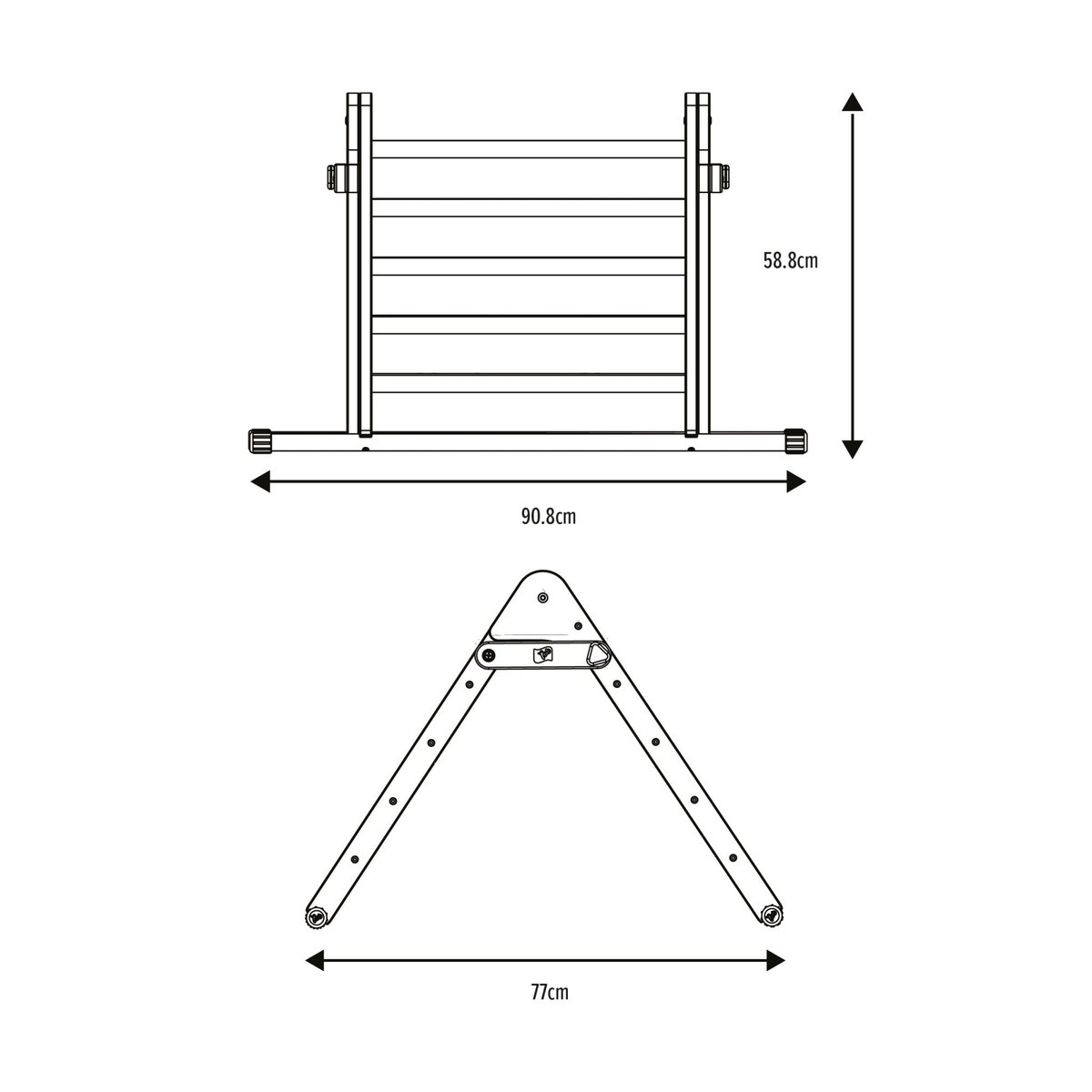 Triangle d'escalade pliable avec tableau marron, ACTIVE TOTS
