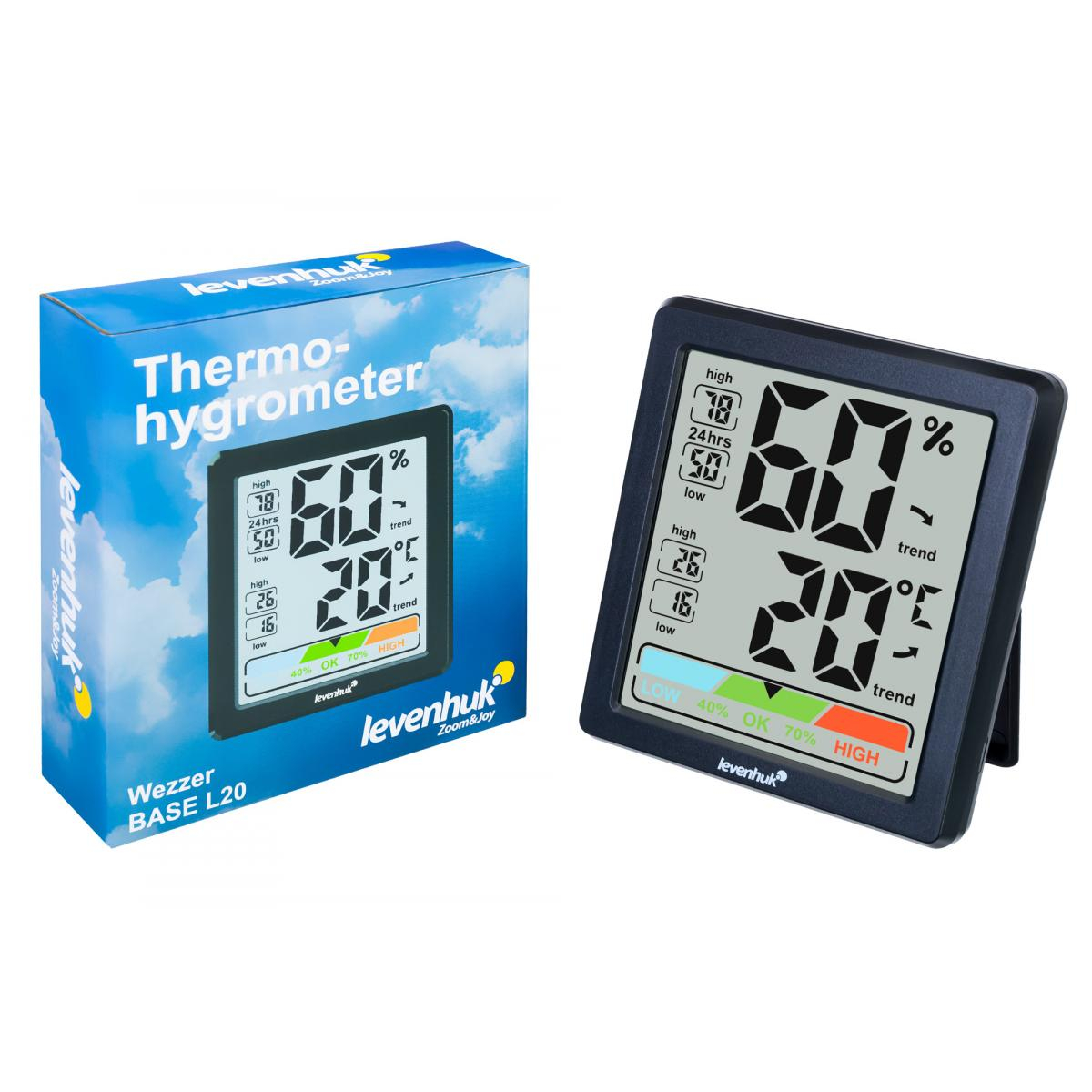 Thermohygromètre L20 de base de Wezzer couleur unique, LEVENHUK