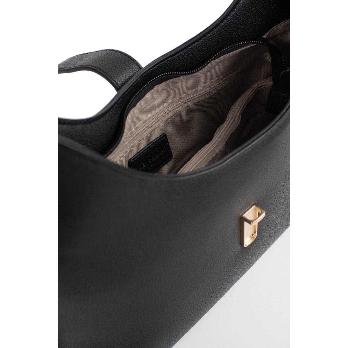 Sac porté épaule 1 anse MAÉ noir, HEXAGONA