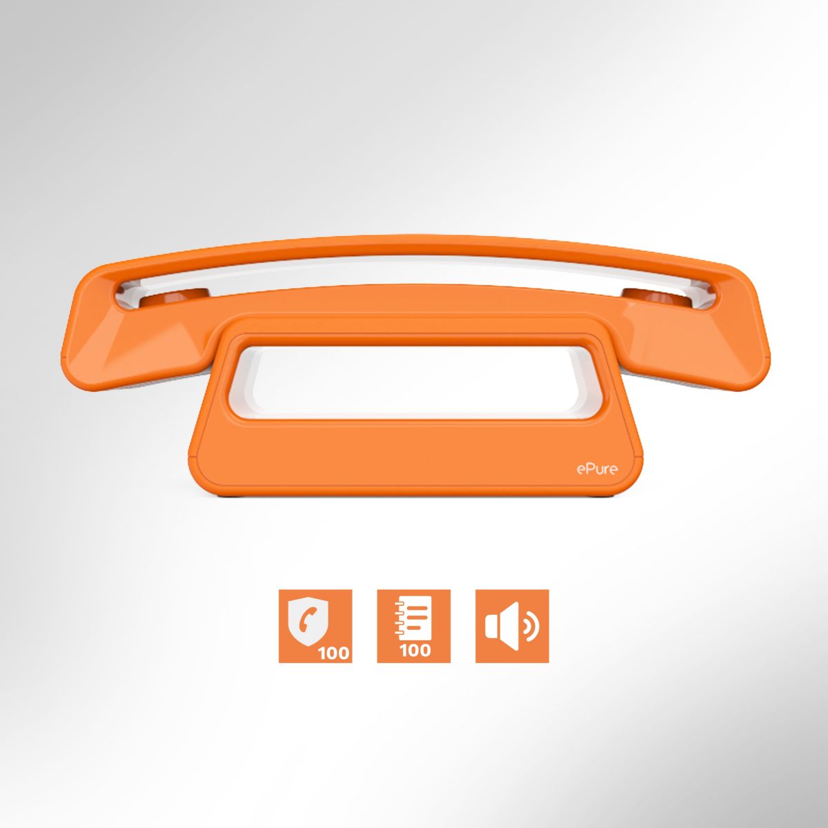 Téléphone sans fil ePure Iconic Orange couleur unique, ALCATEL