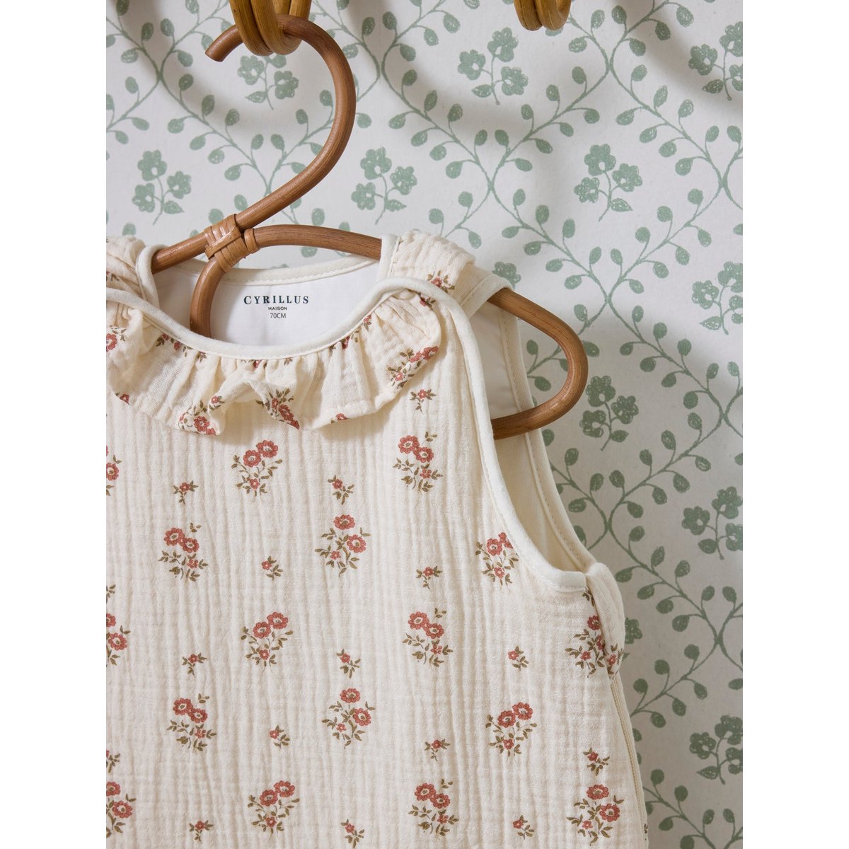 Gigoteuse col froufrou gaze de coton biologique - TOG 3 imprimé bianca, CYRILLUS