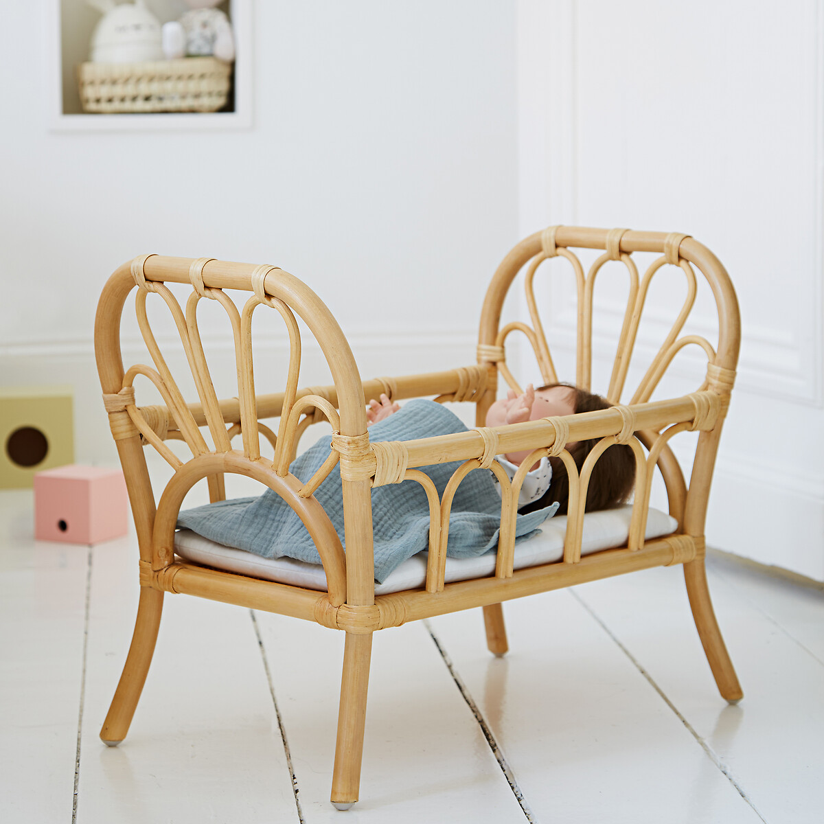 Lit pour poupée en rotin, Babyla naturel, LA REDOUTE INTERIEURS