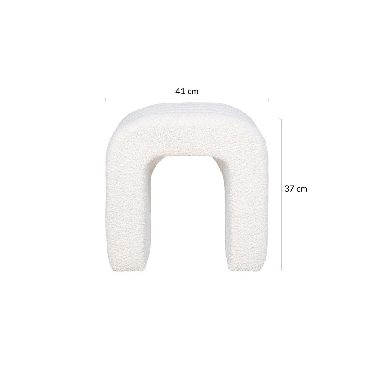 Pouf - KENTA blanc, BEST MOBILIER