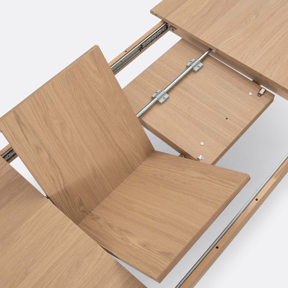 Table à manger, extensible, en plaqué chêne, 6 à 10 couverts, PULLY chêne, LA REDOUTE INTERIEURS