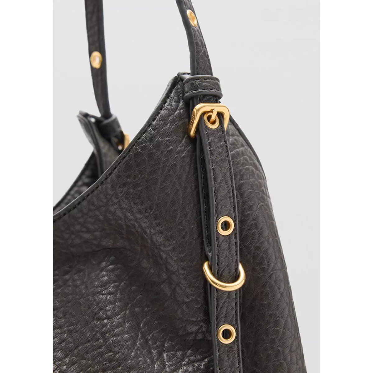 Grand sac seau à boucles gris, MANGO
